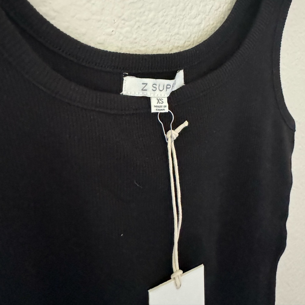 Z SUPPLY XS BLACK RIBBED TANKTOP XS - Picture 2 of 2